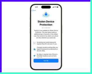 iPhone Stolen Device Protection Feature
